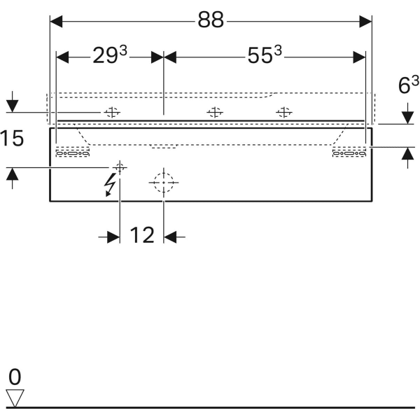Keramag Geberit Xeno² Cabinet For Washbasin With Shelf Surface With One Drawer