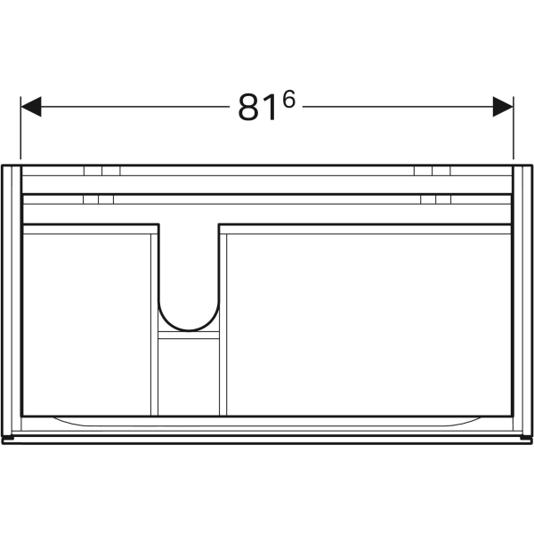 Keramag Geberit Xeno² Cabinet For Washbasin With Shelf Surface With Two Drawers