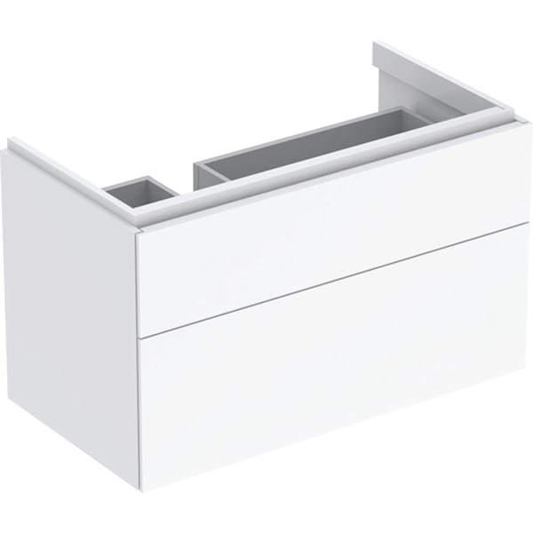 keramag Geberit Xeno² cabinet for washbasin with shelf surface with two drawers