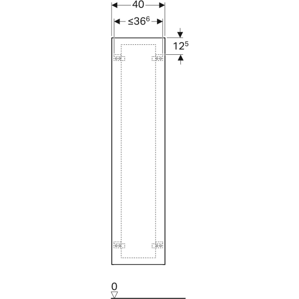 Keramag Geberit Xeno² Tall Cabinet With One Door And Internal Mirror