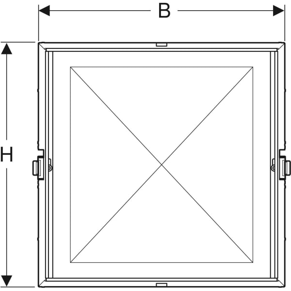 Keramag Installation Box For Geberit ONE Mirror Cabinet Height 90 Cm