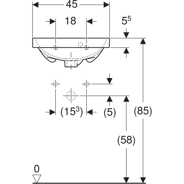 Keramag Geberit Acanto Handrinse Basin