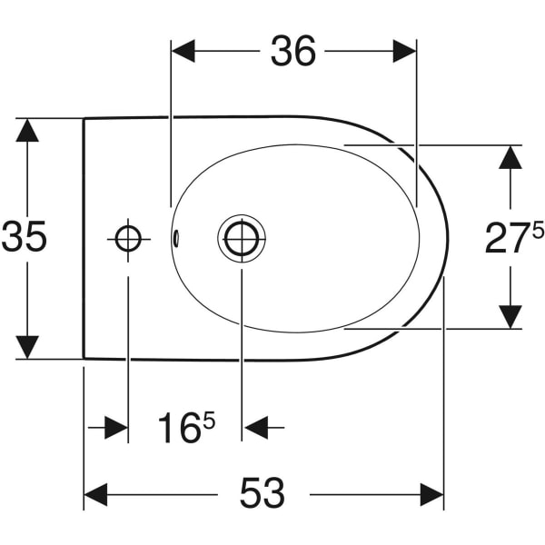 Keramag Geberit Acanto Wall-hung Bidet Shrouded