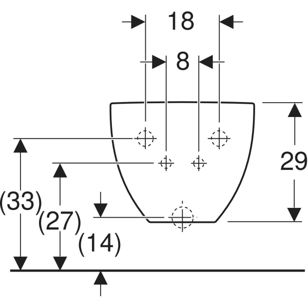 Keramag Geberit Acanto Wall-hung Bidet Shrouded