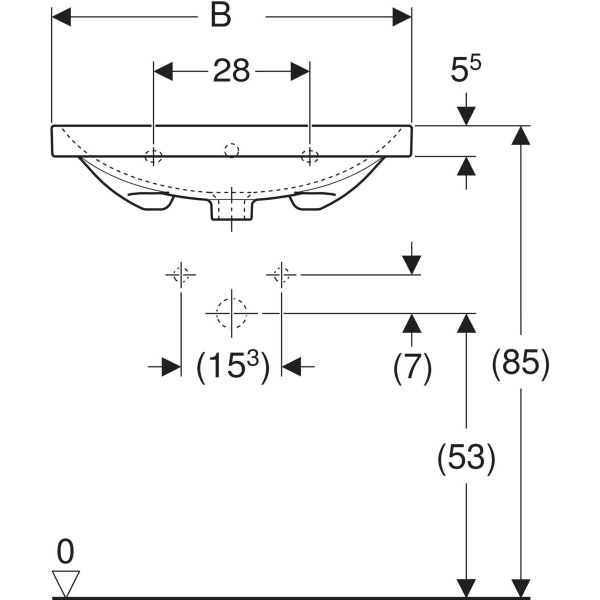 Keramag Geberit Acanto Washbasin