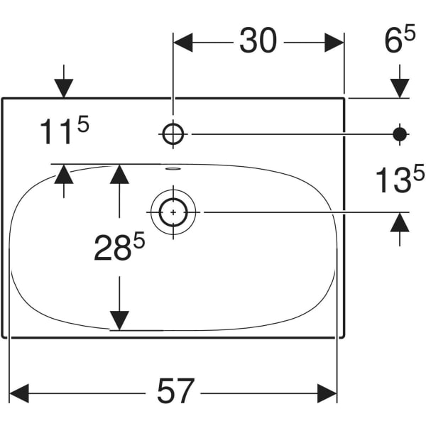 Keramag Geberit Acanto Washbasin Small Projection