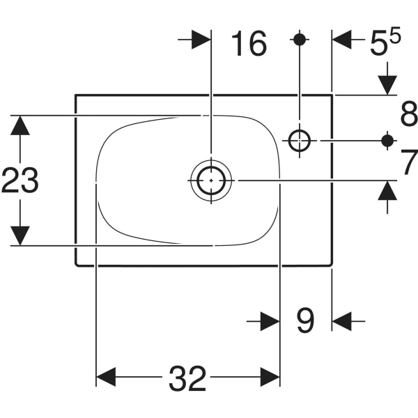 Keramag Geberit Citterio Handrinse Basin