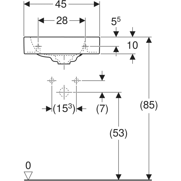 Keramag Geberit Citterio Handrinse Basin