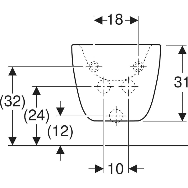 Keramag Geberit Citterio Wall-hung Bidet Shrouded