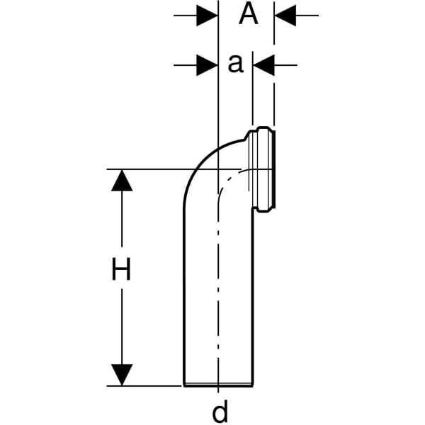 Keramag Geberit Connection Bend 90°