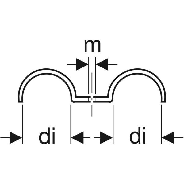 Keramag Geberit Double Pipe-clip