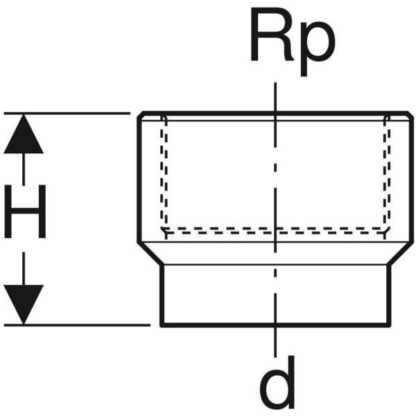 Keramag Geberit HDPE Adapter With Female Thread