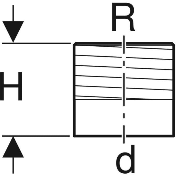 Keramag Geberit HDPE Adapter With Male Thread