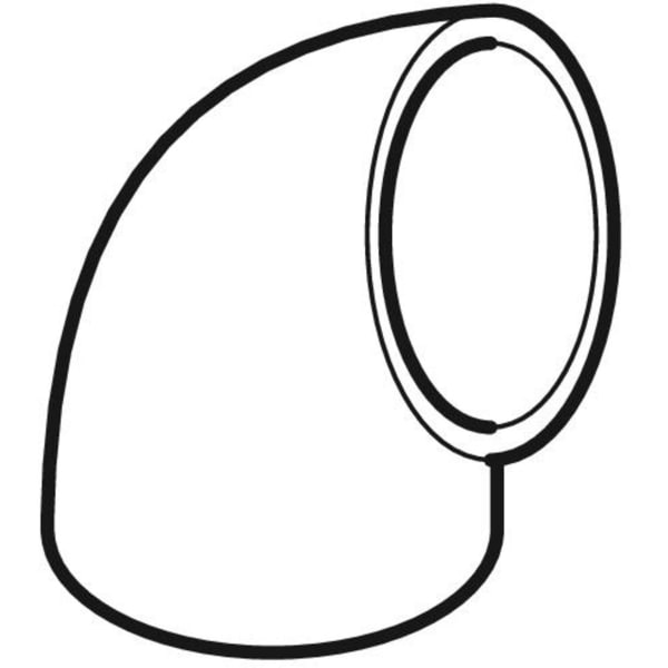 Keramag Geberit HDPE Bend 90° Reduced Without Leg