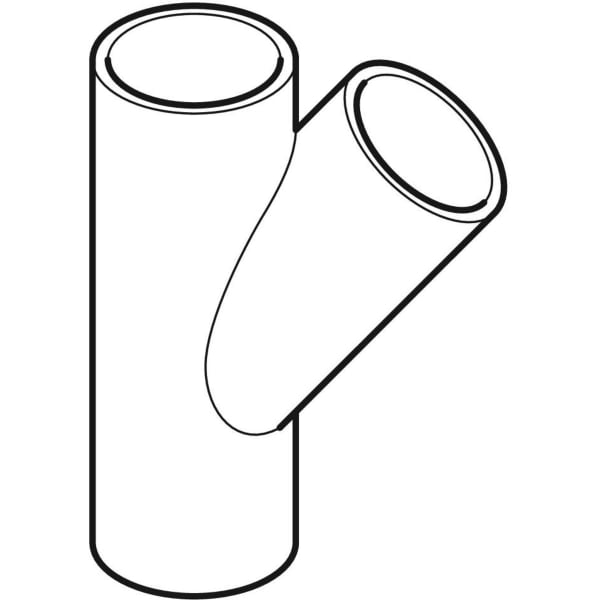 Keramag Geberit HDPE Branch Fitting 45°