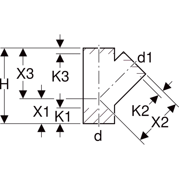 Keramag Geberit HDPE Branch Fitting 45°