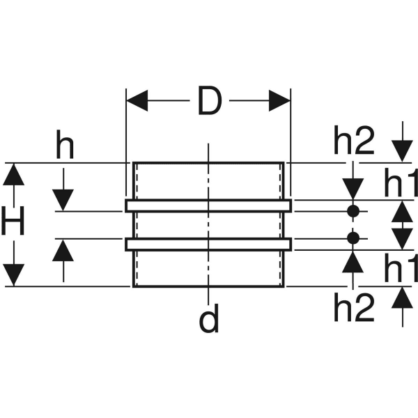 Keramag Geberit HDPE Double-flange Bushing