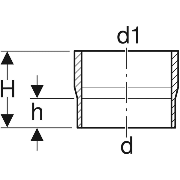 Keramag Geberit HDPE Straight Adapter To Cast