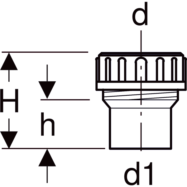 Keramag Geberit HDPE Straight Adapter To Lead