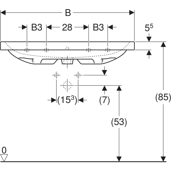 Keramag Geberit ICon Light Washbasin