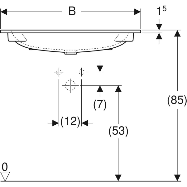 Keramag Geberit ICon Vanity Basin