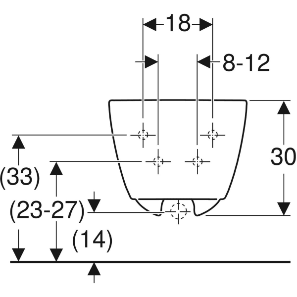Keramag Geberit ICon Wall-hung Bidet Shrouded
