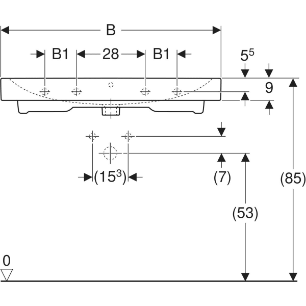 Keramag Geberit ICon Washbasin