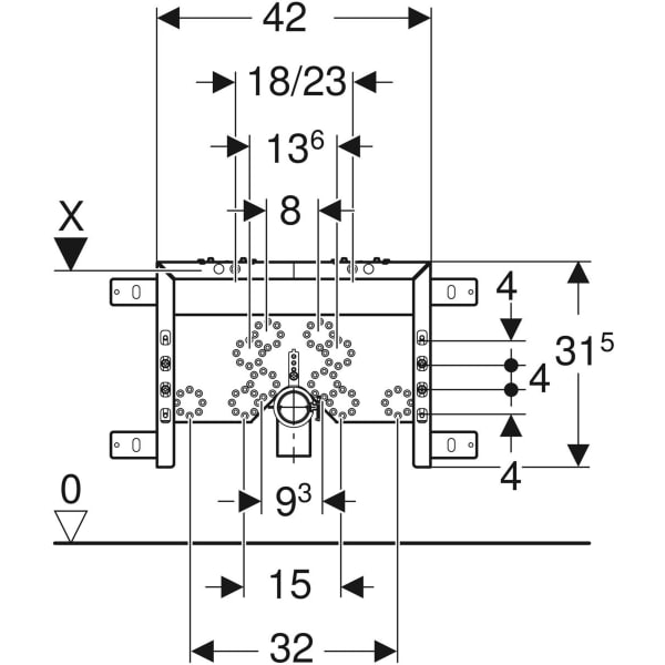 Keramag Geberit Kombifix Element For Bidet