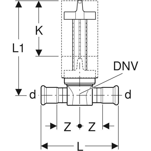 Keramag Geberit Mapress Concealed Ball Valve