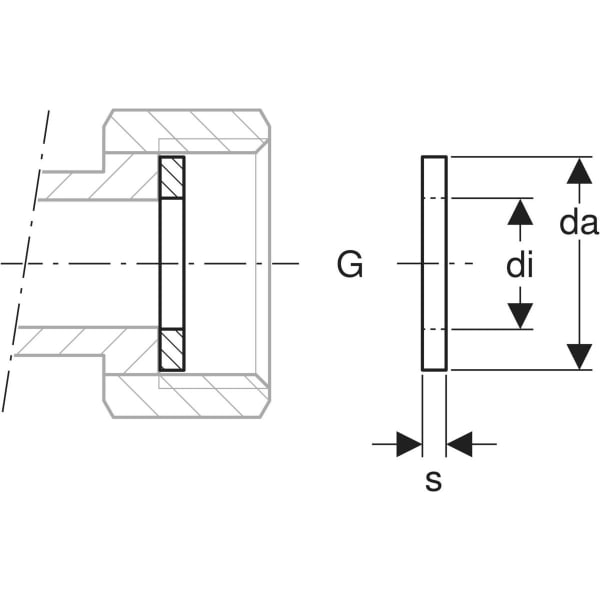 Keramag Geberit Mapress Flat Gasket EPDM Black