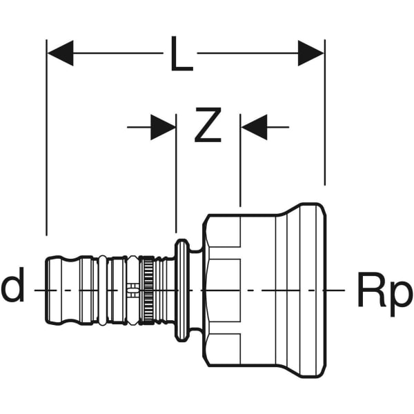 Keramag Geberit Mepla Adapter With Female Thread