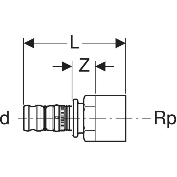 Keramag Geberit Mepla Adapter With Female Thread