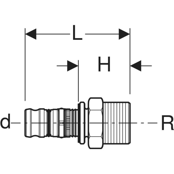 Keramag Geberit Mepla Adapter With Male Thread NPW