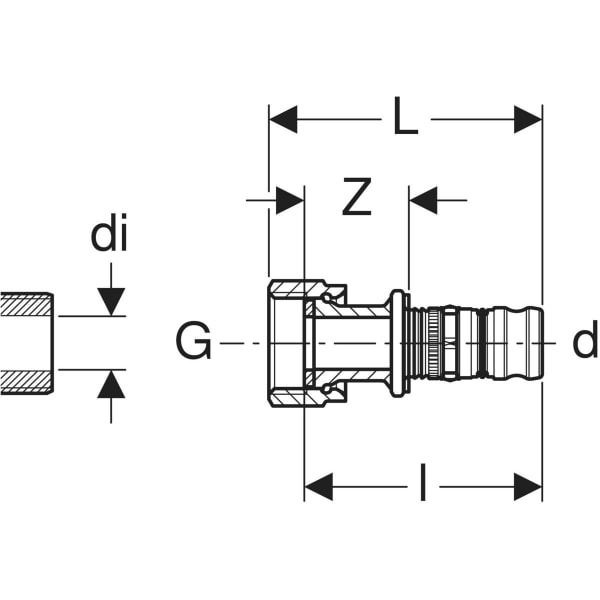Keramag Geberit Mepla Adapter With Union Nut