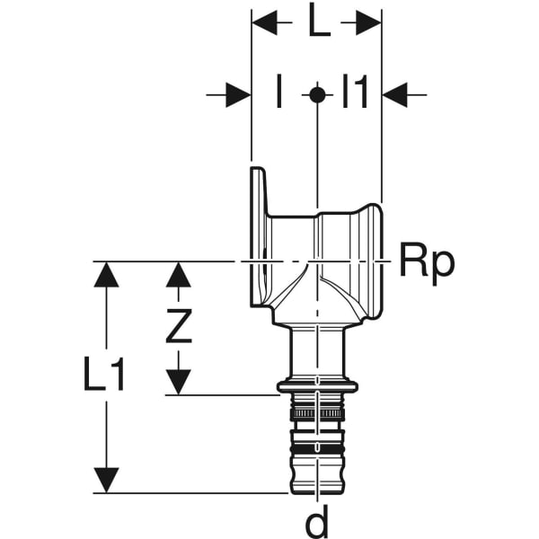 Keramag Geberit Mepla Corner Elbow Connector 90°