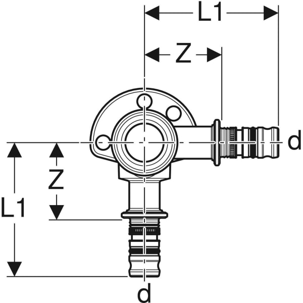 Keramag Geberit Mepla Corner Elbow Connector 90°