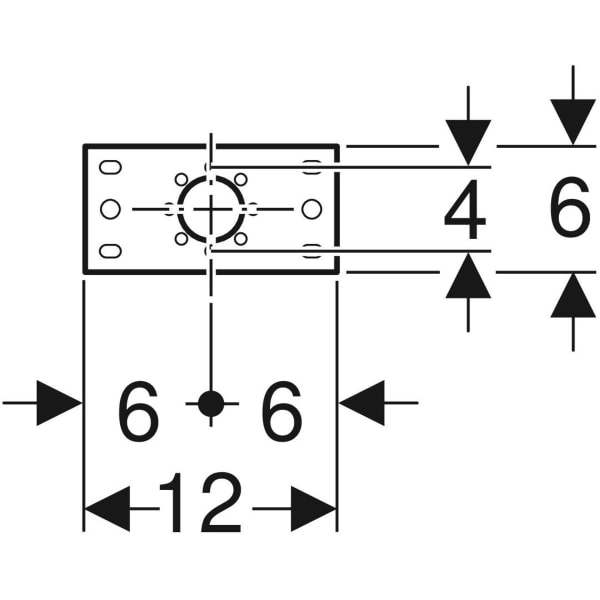 Keramag Geberit Mounting Plate Straight Single