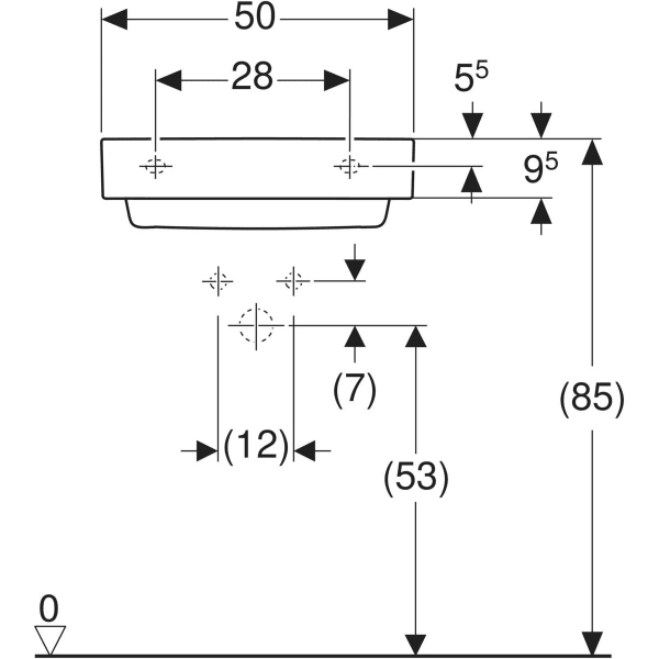 Keramag Geberit ONE Handrinse Basin CleanDrain