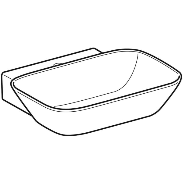 Keramag Geberit ONE Lay-on Washbasin Bowl Shape
