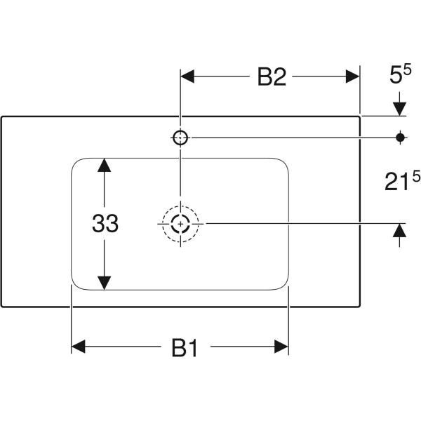 Keramag Geberit ONE Vanity Basin