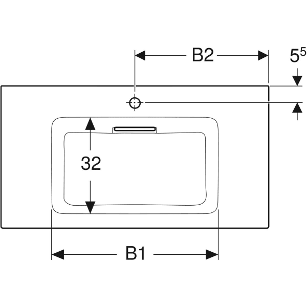 Keramag Geberit ONE Vanity Basin CleanDrain