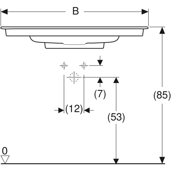Keramag Geberit ONE Vanity Basin CleanDrain