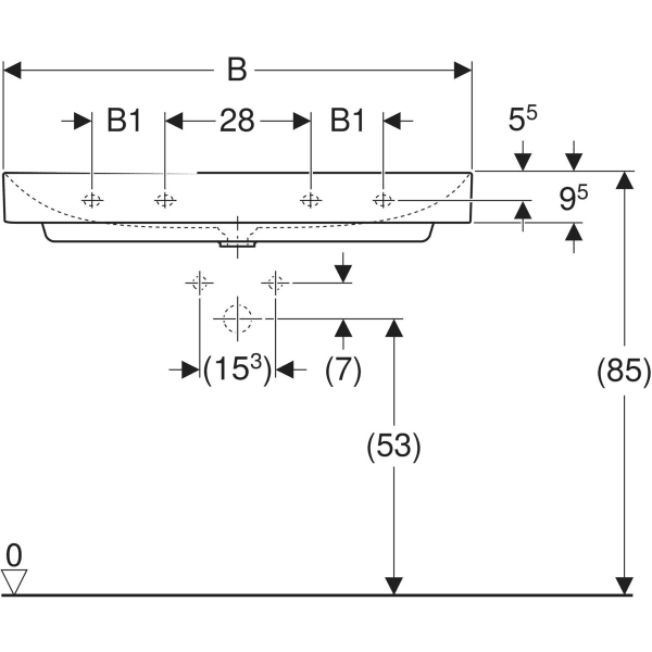 Keramag Geberit ONE Washbasin