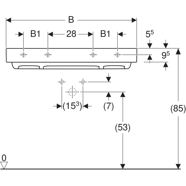 Keramag Geberit ONE Washbasin CleanDrain