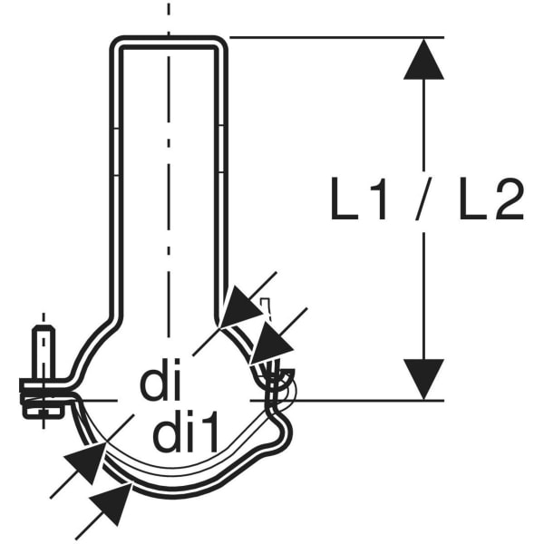 Keramag Geberit Pluvia Pipe Bracket Adjustable