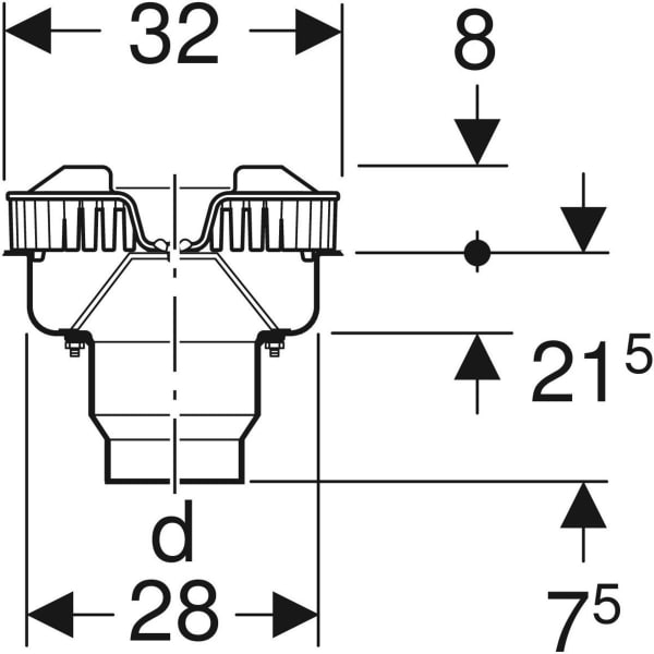 Keramag Geberit Pluvia Roof Outlet For Gutters