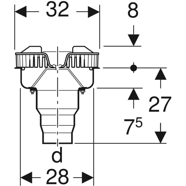 Keramag Geberit Pluvia Roof Outlet For Gutters