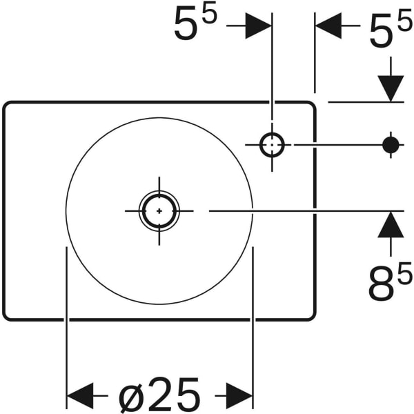Keramag Geberit Preciosa II Handrinse Basin