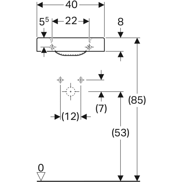 Keramag Geberit Preciosa II Handrinse Basin