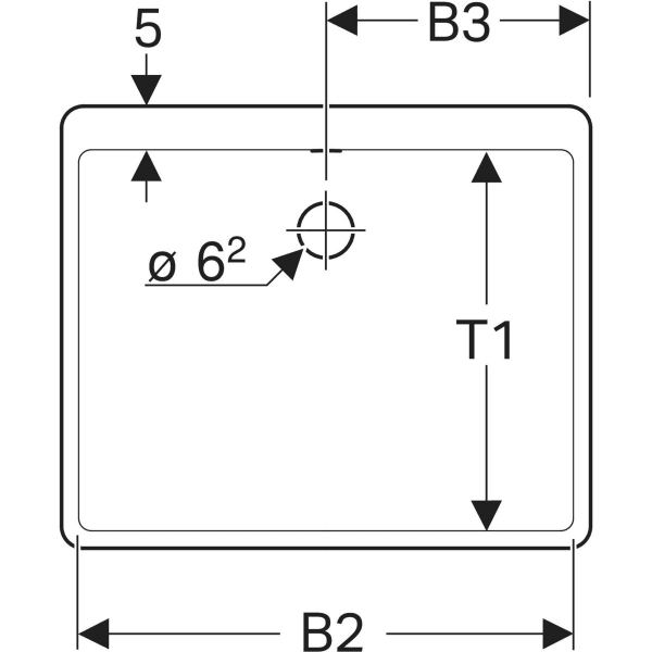 Keramag Geberit Publica Utility Sink With Overflow